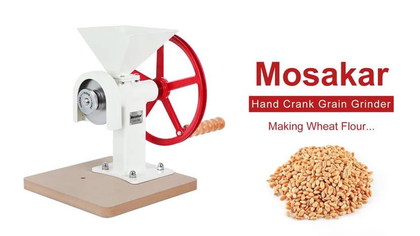 Manual Hand Grain Mill. Corn Wheat Flour Grinder. Masa Peanut Butter Maker. Stainless Steel Burrs