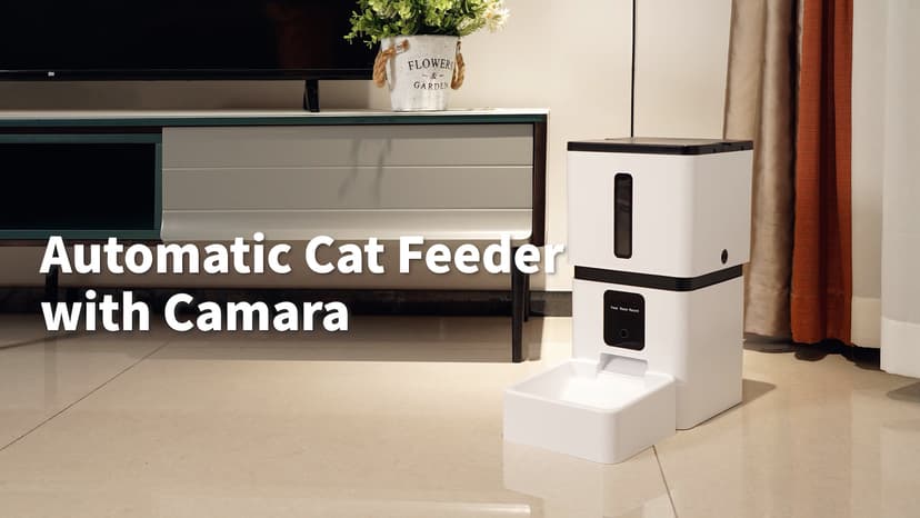 Automatic Dog Feeder with Camera: 8L/33 Cups 5G WiFi Timed Food Dispenser for Dogs - 1080P HD Night Vision Video Recording 2-Way Audio APP Control