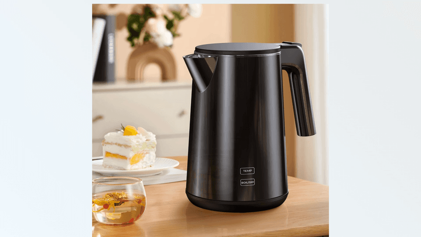 Electric Kettle 1.0L 1200W, 7 Temp Settings, 4H Keep-Warm, Fast-Boil Stainless Steel Electric Tea Kettle, 120V Water Boiler with Auto-Shut Off, Cool Touch PP Exterior for Home Office, Black