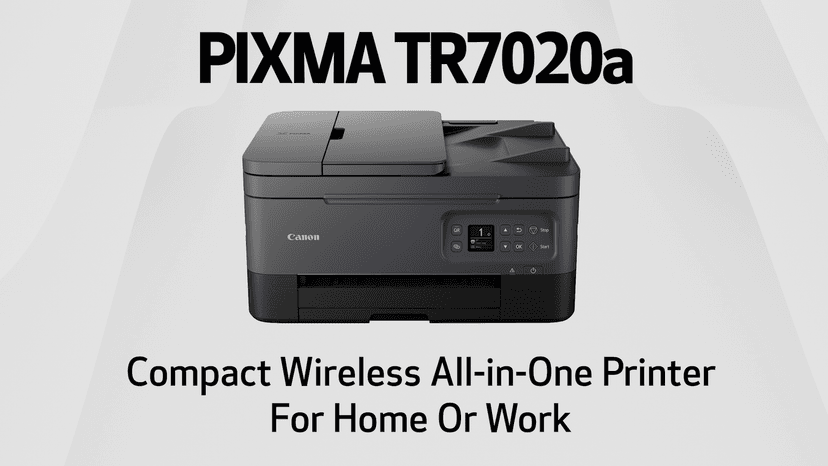 Canon PIXMA TR7020a All-in-One Wireless Color Inkjet Printer, with Duplex Printing, Mobile Printing, and Auto Document Feeder, Black, Works with Alexa