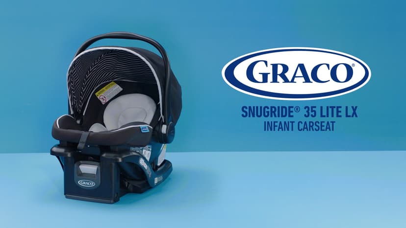 Graco SnugRide Lite LX Infant Car Seat, Rear-Facing, Lightweight, Adjustable Base, Easy Install, Studio