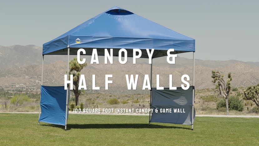 CROWN SHADES 10x10 Pop up Canopy Tent Instant Canopy with 150D Silver Coated Fabric Including 2 Half Sidewalls, 4 Ropes, 8 Stakes, 4 Weight Bags, STO 'N Go Bag, White