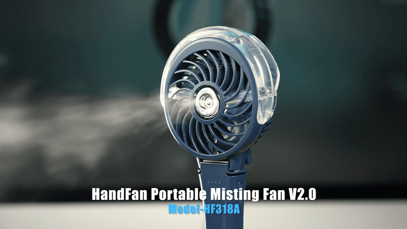 HandFan 2025 Upgraded Portable Misting Fan, Two Button Easy Operation, Handheld Rechargeable Mister Fan, Spray Water Mist Fans, Mini Electric Cooling Fans for Travel, Outdoors, Disney(Royal Blue)
