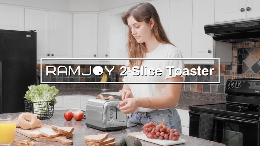 Toaster 2 Slice, Extra Wide Slot Toaster for Bagels, Bread, Waffles, 7 Shade Settings, 4 Main Functions, Removable Crumb Tray, 900 Watts Toasters, Brushed Stainless Steel