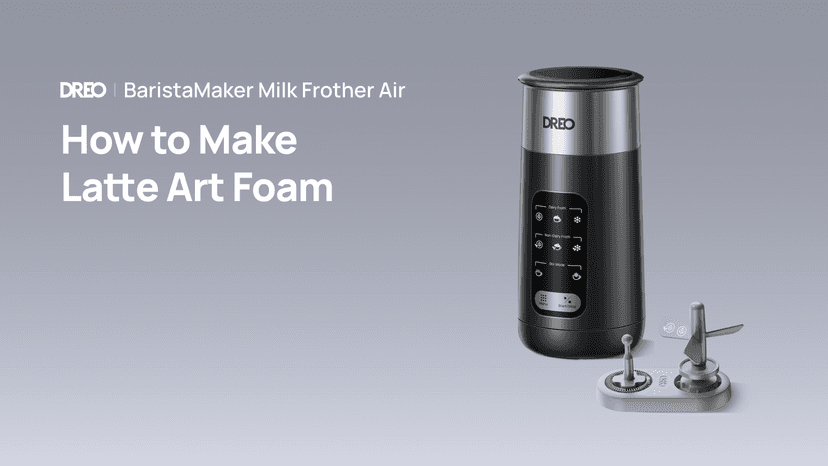 Dreo Milk Frother, 8-in-1 Electric Frother for Latte Art Coffee, 9oz/270ml Warm and Cold Foam Automatic Frothers for Dairy and Non-Dairy Milk, LED, Easy to Clean, BaristaMaker Air