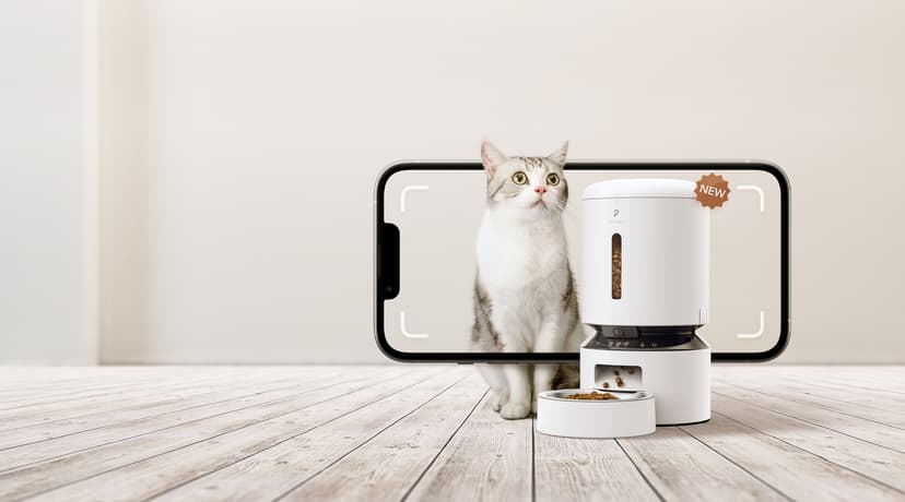 PETLIBRO Automatic Cat Feeder with Camera, 1080P HD Video with Night Vision, 5G WiFi Pet Feeder with 2-Way Audio, Low Food & Blockage Sensor, Motion & Sound Alerts for Cat & Dog Single Tray