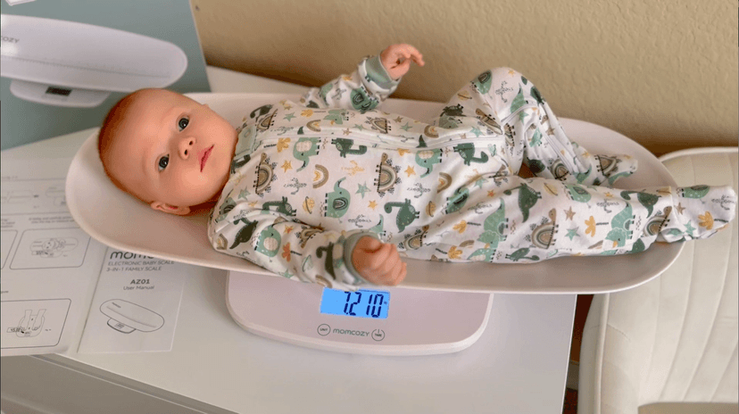 Momcozy Multi-Functional Baby Scale for Toddler, Children, Pet, Adult, Removable Scales for Body Weight & Height Measurement, Perspectives Switch, 5 Units, Digital LED Screen, Auto-Off, Up to 330lb