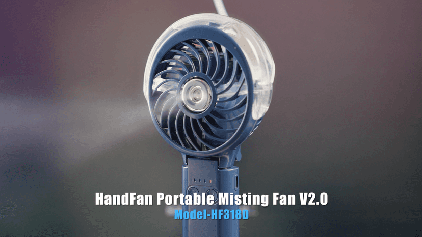 HandFan 5200mAh Upgraded Handheld Misting Fan, Portable Mister Fan Rechargeable, Spray Water Mist Fans, Electric Hand Cooling Ice Fans for Summer Beach Travel Concerts, Gifts for Women(Royal Blue)
