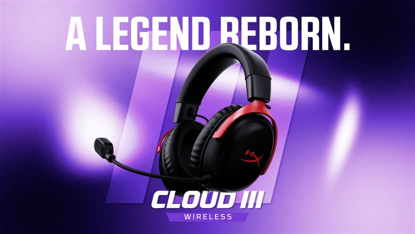 HyperX Cloud III Wireless – Gaming Headset for PC, PS5, PS4, up to 120-hour Battery, 2.4GHz Wireless, DTS Spatial Audio, 53mm Angled Drivers, Memory Foam, Durable Frame, 10mm Microphone, Black