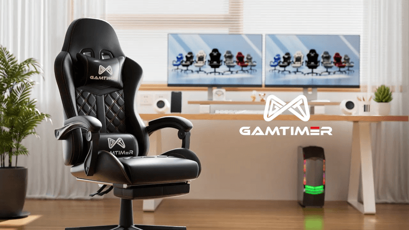 Gaming Chair, 400 lbs Adult Chair, High Back Computer Chair with Footrest and Linked Armrests, Office Video Game Chair with Lumbar Support(White)