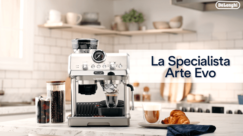 De'Longhi La Specialista Arte Evo Espresso Machine - Compact Cold Brew Coffee Maker with Grinder, Frother, Variable Temp Control & Tamping Tools - Home Barista Kit for Lattes, Cappuccinos, Iced Coffee