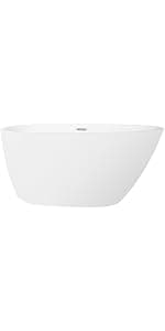 71" Acrylic Freestanding Bathtub Contemporary Soaking White Tub