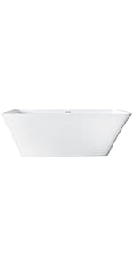 71" Acrylic Freestanding Bathtub Contemporary Soaking White Tub