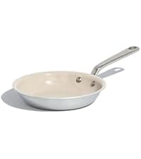 Made In Cookware - 7-Piece Ceramic Non Stick Pot and Pan Set (Stainless Handle) - 5-Ply Stainless Clad - Professional Cookware - Crafted in Italy - Induction Compatible
