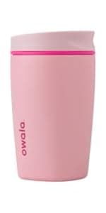 Owala Stainless Steel Triple Layer Insulated Travel Tumbler with Spill Resistant Lid, Straw, and Carry Handle, BPA Free, 40 oz, Gray (Foggy Tide)