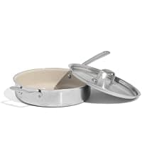 Made In Cookware - 7-Piece Ceramic Non Stick Pot and Pan Set (Stainless Handle) - 5-Ply Stainless Clad - Professional Cookware - Crafted in Italy - Induction Compatible