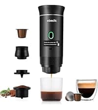 𝟯 𝗶𝗻 𝟭 Portable Coffee Maker for Travel, 20 Bar Portable Espresso Machine with USB,Travel Coffee Maker Self-Heating, Compatible with Ground Coffee & Capsule for Hiking,Office,RV（Upgrade）