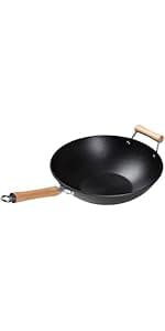 JOYCE CHEN Classic Series 14-Inch Ceramic Nonstick Carbon Steel Wok