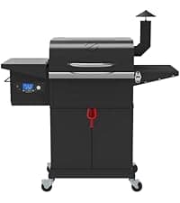 Z GRILLS Wood Pellet Grill Smoker with PID 2.1 Controller, 704 Cooking Area, Meat Probes, Rain Cover for Outdoor BBQ, 7002C