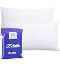 Nuzzle Cooling Adjustable Pillow for Side Sleepers, Luxury Standard Size Bed Pillow Hotel Collection - Best Adjust Height Soft Firm Pillow for Back, Stomach or Side Sleepers - Home Gifts