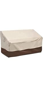 Vailge Patio Chair Covers, Lounge Deep Seat Cover, Heavy Duty and Waterproof Outdoor Lawn Patio Furniture Covers (2 Pack - Large, Beige & Brown)