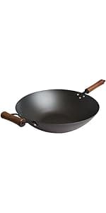 JOYCE CHEN Classic Series 14-Inch Ceramic Nonstick Carbon Steel Wok
