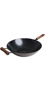JOYCE CHEN Classic Series 14-Inch Ceramic Nonstick Carbon Steel Wok