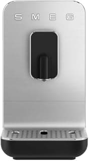 Smeg NEW BCC11BLMUS Fully Automatic Espresso Machine,3 preset buttons for Espresso Cappuccino and Coffee Adjustable Grinder for Whole Beans (Matte Black)