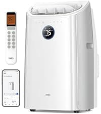 Dreo Portable Air Conditioners, 8000 BTU ASHRAE (5000 BTU DOE) Smart AC Unit for Bedroom with Drainage-free Cooling, 45dB Quiet, APP/Voice/Remote, Portable AC for Room Indoors, AC318S