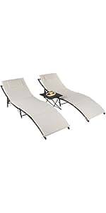 FDW | 4-Piece Patio Furniture Set | Black | Outdoor Wicker Furniture with Coffee Table | Modern Rattan Chairs Conversation Set | Outdoor Seating | Weather-Resistant | for Porch, Garden, Lawn