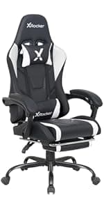X Rocker PC Computer Gaming Desk Chair with Wheels, College Dorm Room Essentials for Guys and Girls, Adjustable, Ergonomic Office Chair for Gamers