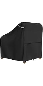 STARTWO Outdoor Patio Furniture Cover Waterproof 4-Piece Set for Chairs 32in, Loveseat 56in, Coffee Table 45in, Heavy Duty 500D, Black