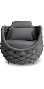 4 Pcs Stackable Patio Dining Chairs, Aluminum Rattan Outdoor Dining Chair with Arms, Woven Rope Garden Armchair Metal No Assembly for Bistro Balcony Porch Deck Yard Cafe Restaurant, Black