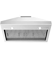 54-inch Range Hood Insert, CT Copper Tailor Built-In Vent Hood Ducted with 4-Speed Fan, 1260 CFM, LED Light, Dishwasher-safe Baffle Filter, in Stainless Steel