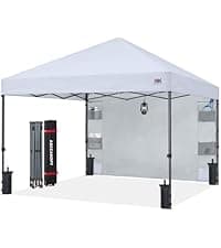 ABCCANOPY Easy Pop Up Canopy Tent with Sidewalls 10x10 Commercial -Series, White