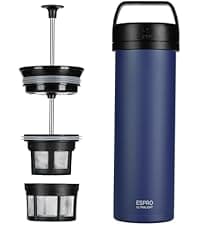 ESPRO P7 French Press Coffee Maker - Double-Walled Stainless Steel Insulated with Micro-Filter, 32 Ounces, Polished Stainless Steel