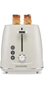 Proctor Silex 4 Slice Toaster with Extra Wide Slots for Bagels, Cool-Touch Walls, Shade Selector, Toast Boost, Auto Shut-off and Cancel Button, Black (24215PS)