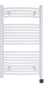 HEATGENE Towel Warmer, Heated Towel Warmer Rack, Wall-Mounted Hardwired/Plug-in Electric Towel Warmers for Bathroom, Hot Towel Rails - Mirror Polish