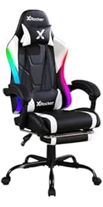 X Rocker PC Computer Gaming Desk Chair with Wheels, College Dorm Room Essentials for Guys and Girls, Adjustable, Ergonomic Office Chair for Gamers