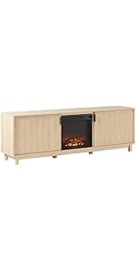 Walker Edison Arundo Fluted TV Stand for TVs up to 65 Inches, 58" TV Stand, Mocha