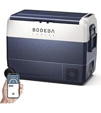 BODEGACOOLER 12 Volt Car Refrigerator,64 Quart Portable Fridge Cooler APP Control,-4℉-68℉ 60L Dual Zone Car Freezer Cooler, 12/24V DC and 100-240V AC for Camping,Travel,RV,Boat,Van,Road Trip