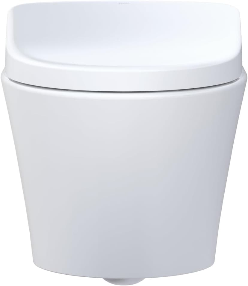 TOTO WASHLET+ AP Wall-Hung Elongated Toilet with S7 Contemporary Bidet Seat and DuoFit In-Wall 0.9 and 1.28 GPF Dual-Flush Tank System, Matte Silver - CWT4264726CMFG#MS