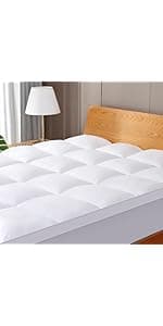 3 Inch Gel Memory Foam Mattress Topper Queen Size High Density Cooling Pad Pressure Relief Bed Topper (with Removable & Washable Bamboo Cover)