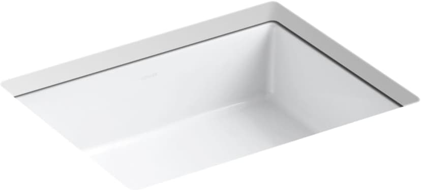 KOHLER 2882-0 Verticyl Rectangular Undermount Bathroom Sink, 19 3/4", White