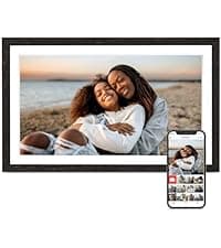 Digital Picture Frame, 15.6 Inch Large Frameo Digital Photo Frame WiFi, 32GB, 1920 * 1080 IPS HD Touch Screen, Tabletop&Wall-Mounted, Share Picture Video, Birthday, Wedding, for Mom