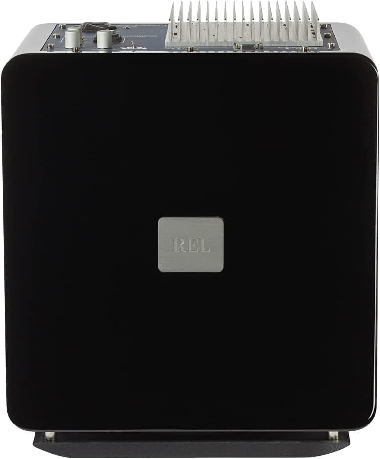 REL T/9x 10-Inch Powered Subwoofer – Sealed Design with Class AB Amplifier, RCA Inputs, and Deep Bass for HiFi Stereo Systems, Home Theater, and Surround Sound – High Gloss Black Finish