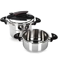 Magefesa Nova 4.2 Qt Stovetop Pressure Cooker – Fast Cooking, Easy Locking, 18/10 Stainless Steel, Induction Compatible, 5 Safety Features, 11.6 PSI