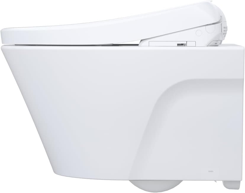 TOTO WASHLET+ AP Wall-Hung Elongated Toilet with S7 Contemporary Bidet Seat and DuoFit In-Wall 0.9 and 1.28 GPF Dual-Flush Tank System, Matte Silver - CWT4264726CMFG#MS