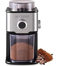 Burr Coffee Grinder Electric, Adjustable Touchscreen Burr Mill with 30 Grinding Settings, Automatic Coffee Beans Grinder for Home Use, 2-12 Cups