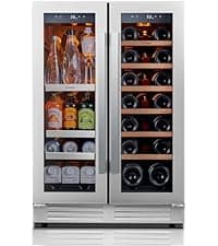 24 Inch Wine Fridge, 54 Bottle Wine Cooler Refrigerator, 40-65°F Wine Refrigerator Glass Door, 3 LED Wine Fridge, Built-in or Freestanding Wine Fridge for Home/Bar/Kitchen (5.65 cu.ft)